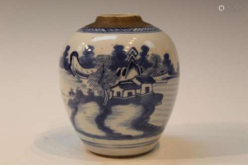 Chinese Blue and White Porcelain Jar