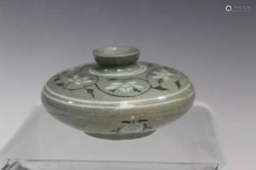 Korean Celadon Porcelain Small Oil Bottle