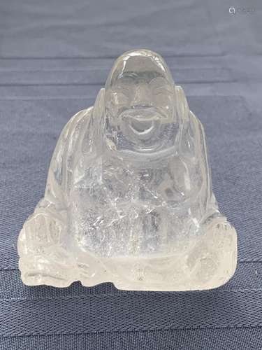 Chinese Carved Rock Crystal Statue of Buddha