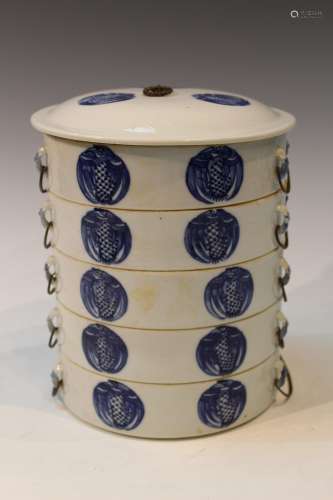 Chinese Blue and White Porcelain Stacking Dish