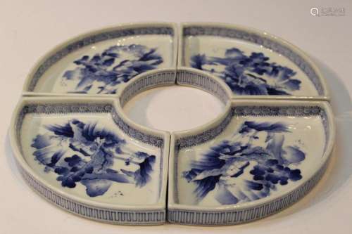 Chinese Blue and White Porcelain Food Dish