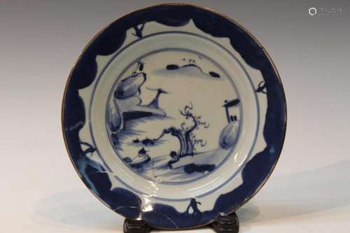 Japanese Blue and White Porcelain Dish