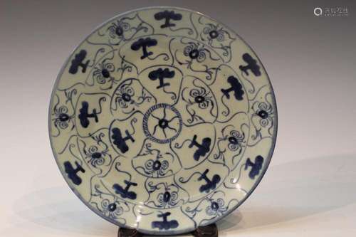 Chinese Blue and White Porcelain Plate