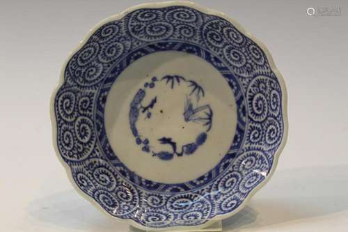 Japanese Blue and White Porcelain Dish