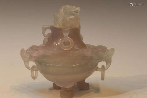 Chinese Carved Stone Incense Burner