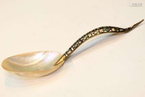 Mother of Pearl Inlet Spoon