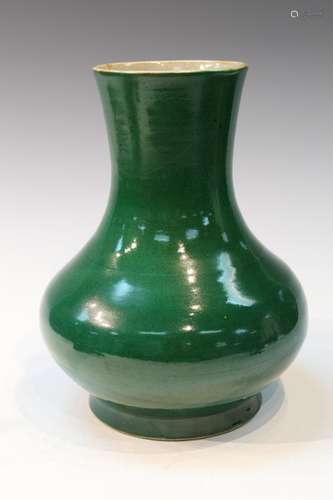 Chinese Green Glazed Porcelain Vase