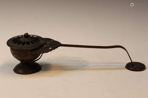 Japanese Bronze Handheld Incense Burner