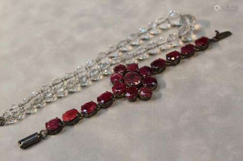 Silver and Ruby Bracelet