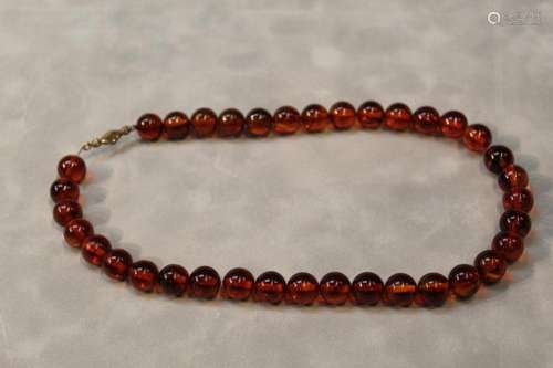 Amber Beaded Necklace