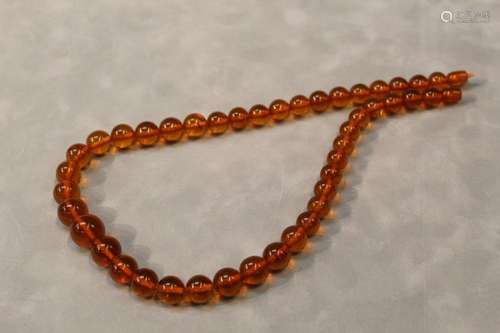 Amber Beaded Necklace