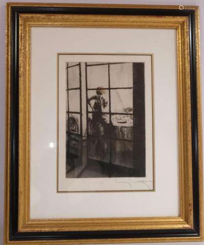 LOUIS ICART ORIGINAL ETCHING ON THICK PAPER