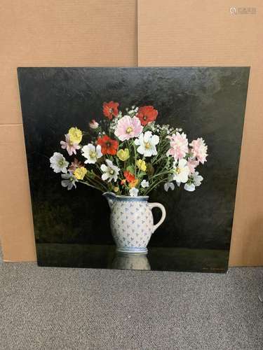 Anna Sheversky signed original oil painting, "Colorful ...