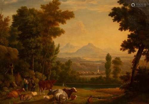 Follower of Jan Van de Bent/Cattle and Cowherd in a Landscap...