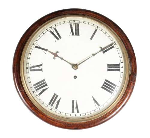 A Victorian mahogany wall timepiece