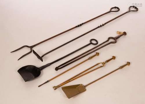 Various wrought iron fire irons CONDITION REPORT: Condition ...