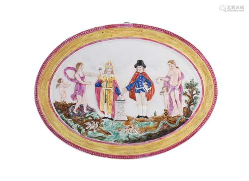 A Staffordshire pearlware Pratt type plaque