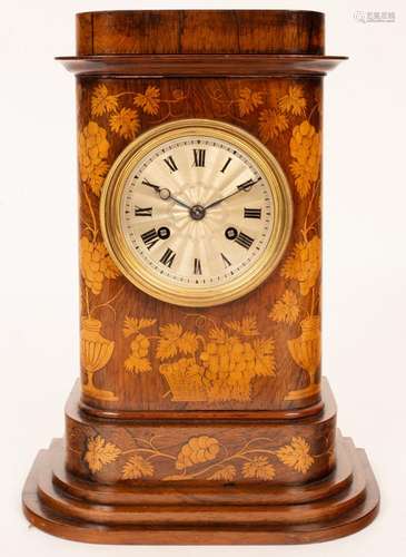 A French cased mantel clock,