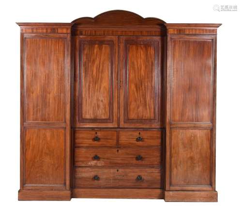 A Victorian mahogany compactum wardrobe