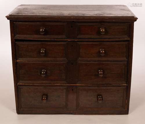 An early 18th Century and later English chest,