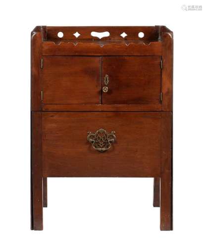 A George III mahogany night commode