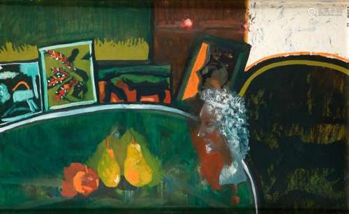 JORGE CASTILLO (1933 / .) "Still Life with Bust and Fru...