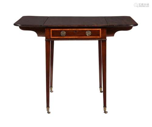 A George III mahogany and crossbanded Pembroke table