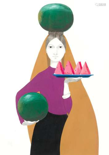 MANUEL DE LAS CASAS (1924 / .) "Woman with watermelon&q...
