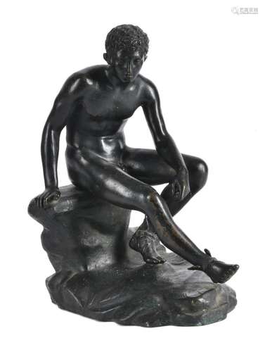 After the antique, a bronze figure of the seated Mercury