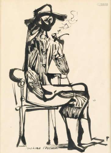 JOSE ANTONIO MOLINA SANCHEZ (1918 / 2009) "Sitting man ...