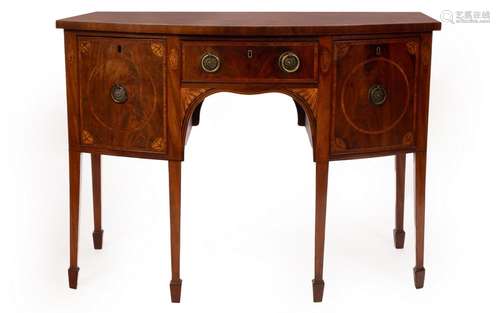 A Scottish George III mahogany and crossbanded sideboard, ci...