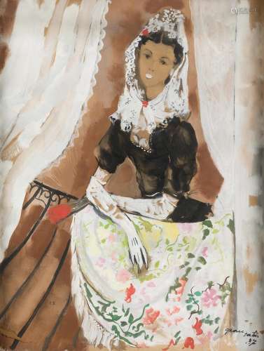 EMILIO GRAU SALA (1911 / 1975) "Spanish Woman with Mant...