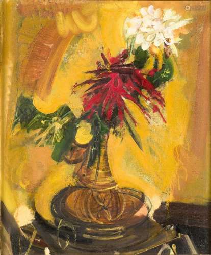 ÁLVARO DELGADO (1922 / 2016) "Vase with flowers"