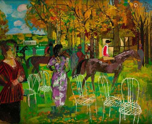 EMILIO GRAU SALA (1911 / 1975) "Le Paddock", 1964