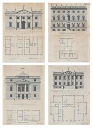 After Colin Campbell, A set of six architectural designs