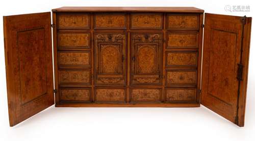 A late 16th Century Augsburg marquetry table cabinet,