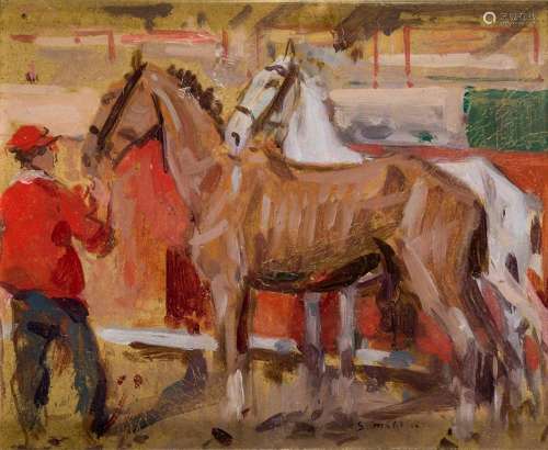 SEGUNDO MATILLA MARINA (1862 / 1937) "Rejoneo horses&qu...