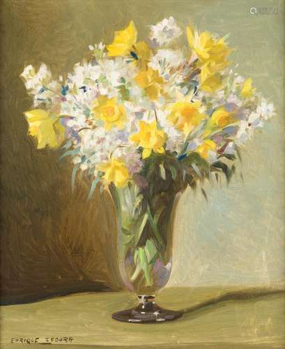 ENRIQUE SEGURA (1906 / 1994) "Flower vase"