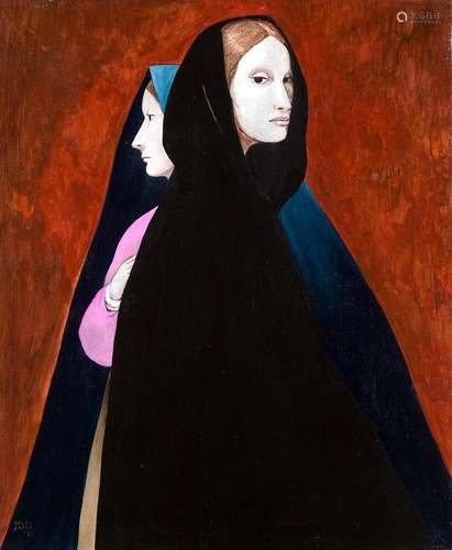 MANUEL DE LAS CASAS (1924 / .) "Two women", 2004