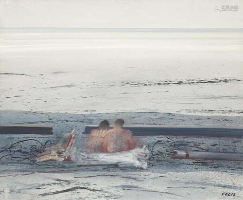 AGUSTÍN CELIS GUTIÉRREZ (1932 / .) "Couple on the beach...