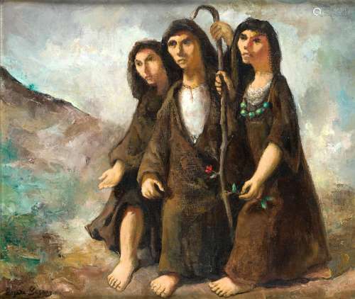 BONIFACIO LÁZARO LOZANO (1908 / 1999) "Pilgrims"