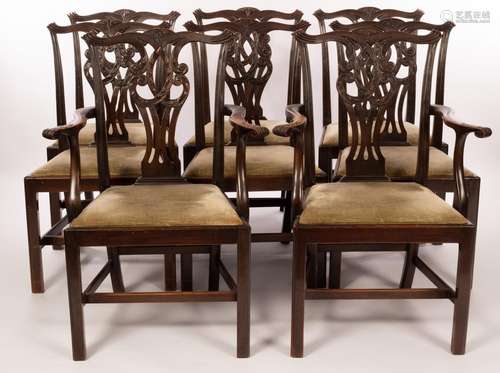 A set of eight 18th Century style dining chairs CONDITION RE...