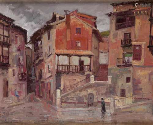 MANUEL DE GRACIA (1937 / 2017) "Village street"