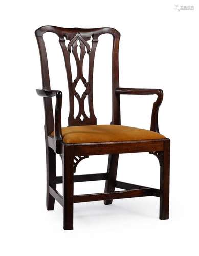 A George III mahogany armchair