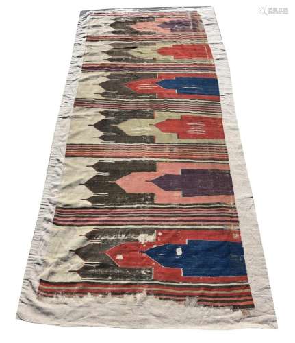 A south central Anatolian Turkish flatweave saph (prayer rug...