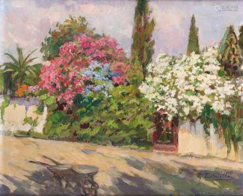 RAMÓN ESTALELLA PUJOLA (1893 / 1986) "Garden at S'A...