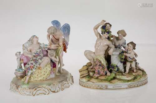 Porcelain centrepiece mythological scene Meissen