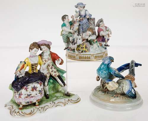 "Porcelain group "N" Gallant Scene Naples&quo...