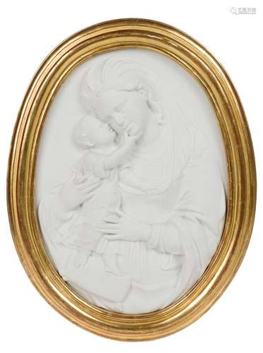 Virgin and Child relief Biscuit 35 cm