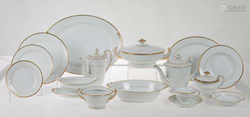 White porcelain and gold-edged porcelain tableware, Noritake...